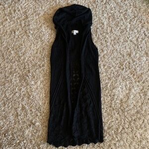 ii sisters knitted black vest cardigan like new size small/medium